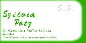 szilvia potz business card